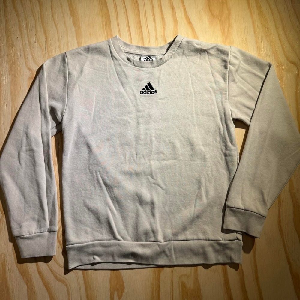 Adidas‎ Kids Grey Crewneck Sweatshirt Embroidered Logo Youth Medium 10/12